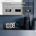 Homvilla - Digital Alarm Clock with Big LED Display, Dual Alarm & USB Charging