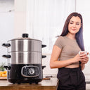 Cecotec Vapovita Steelpot Electric Steamer - 1300W, Healthy Cooking