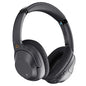Auriculares híbridos sobre la oreja con cancelación activa de ruido, diseño inalámbrico Bluetooth, micrófono de alta definición, 90 horas de reproducción, graves profundos y sonido HiFi, con capacidad de conexión dual.