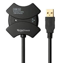 Mutecpower - 33 ft USB 2.0 Active Extension Cable with 4-Port Hub, Black