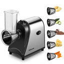 Nictemaw Electric Vegetable Slicer - 250W Multi Grater with 5 Blades