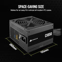 Corsair - CX650 80 Plus Bronze ATX Power Supply with Low-Noise Cooling Fan