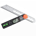 Shop Preciva's Digital Sliding Bevel with adjustable stainless ruler and ABS handle. Perfect for carpentry, it features locking results and reversing readings. Keywords: digital sliding bevel, adjustable ruler, carpentry tool