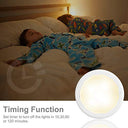 Bawoo - Under Cabinet LED Puck Lights 6 Pack, Remote Control, Dimmable 4000K
