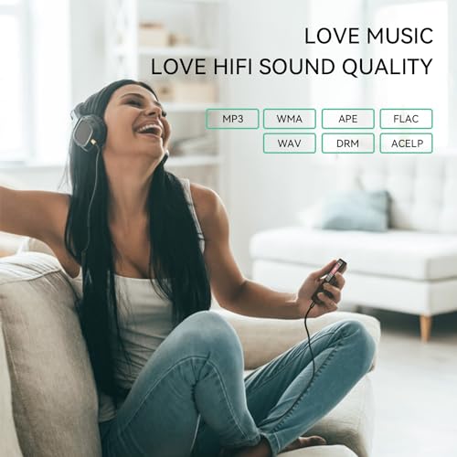 AGPTEK - A02 Bluetooth 5.3 MP3 Player, 1.8" Screen, 32GB, FM Radio, Voice Recorder