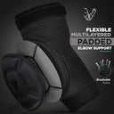 RDX - Pro Elbow Pads, CE SATRA Approved, Adjustable Compression Sleeves