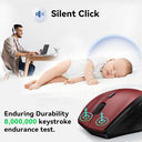 Tecknet - 2.4G Wireless Mouse, 4800 DPI, 6 Adjustable Levels, Silent Design
