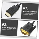Hemoton Hdmi to Vga Adapter for Laptops - High Resolution 1080p
