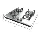 Cecotec Bolero Squad G 4200S Gas Stove - 8000W, 4 Burners, Stainless Steel