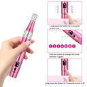 Tbphp - TBPHP M1 Microneedling Pen Kit with 12 Replacement Cartridges, Adjustable Depth for Face & Body (Pink)