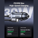 UGREEN - 30W Dual Port Car Charger with 1M USB C Cable, Fast Charging for iPhone 15/14/13, Galaxy S24/S23