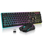 RedThunder - K10 Wireless Gaming Keyboard & Mouse Combo, LED Backlit, UK Layout