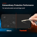 Tentoki - Pack of 2 Tempered Glass Screen Protectors for Samsung Galaxy A14 5G/4G - Bubble-Free, 9H Hardness, Anti-Scratch, Ultra Transparent