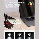 Lsnisni - Adjustable Beam Chest Running Light with USB Rechargeable 3 LEDs