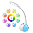 Shop the Wilit Dimmable Gooseneck LED Desk Lamp with touch control, 3 brightness levels, and colorful light. Perfect for reading and creating ambiance in any space!
