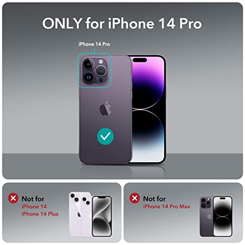ESR - iPhone 14 Pro MagSafe Case, Shockproof Hybrid Protection, Clear Black