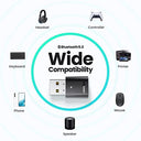 Ugreen - Bluetooth 5.0 USB Adapter for PC, Low Energy, Long Range, Compatible with Windows