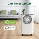 Conopuplus - 12L/day Dehumidifier with Continuous Drain, Auto Mode & Sleep Timer