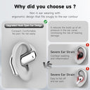 Euqq - Open Ear Bluetooth Headphones with 50H Playtime & 4 HD Mics