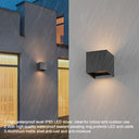 K-Bright - 7W Adjustable Beam Angle LED Wall Light, Waterproof IP65, 3000K Warm White