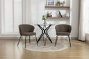 Luxury Velvet Dining Chairs Set of 2 with Swivel and Metal Legs