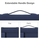 Mosiso - 360 Protective Laptop Case for 15-16 inch Laptops, Side Open Design, Navy Blue