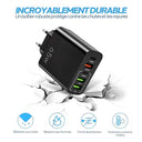 Expr - Fast Charger Multi USB C 65W, 5 Ports, QC 3.0, Compatible with Apple