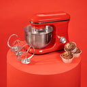 Cecotec - 1200W Red Mixer with 5L Bowl, 6 Speed Levels & Planetary Movement