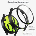 JETech - Case with Screen Protector for Samsung Galaxy Watch 6, 44mm, 2 Pack, Built-in Tempered Glass, High Sensitivity
