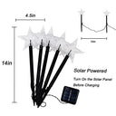 Mycznsyard - Solar Christmas Star Pathway Lights, 5 Pack, Waterproof LED for Outdoor Decor