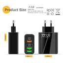 Captese - GaN 65W Fast Charging Adapter with 20W PD USB-C & QC 3.0 Ports
