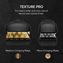 Terviiix - 24K Titanium Wide Hair Crimper, Dual Voltage, Auto Off, 1.5 Inch