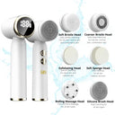 La Saint Belle - Electric Facial Cleansing Brush, 6 Brush Heads, IPX6 Waterproof, LCD Display