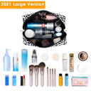Narwey - Cute Cheetah Makeup Bag with Compartments for Travel & Toiletries