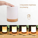 Yabtf - Touch Dimmable LED Bedside Lamp with 16 Colors & Portable Design