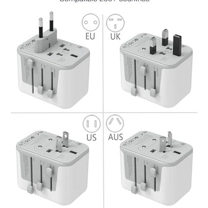 TESSAN - Universal Travel Adapter 5.6A With 3 USB-C & 2 USB-A Ports