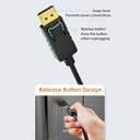 Mepsies - 6ft DisplayPort to HDMI Cable, 4K Resolution, Uni-Directional DP 1.2 to HDMI 1.4