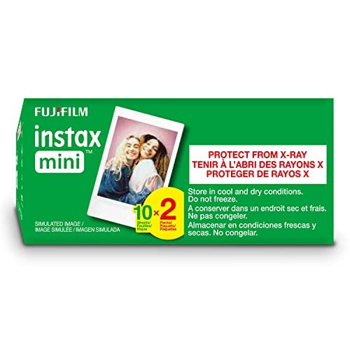 FUJIFILM - Instax Mini Instant Film Twin Pack, 20 Photos White