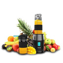 Experience the Cecotec 900W Blender with titanium blades, perfect for smoothies. Includes 2 portable cups for on-the-go convenience. Keywords: Cecotec blender, 900W, titanium blades, smoothies, portable cups