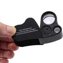 Kingmas - Illuminated Jewelry Eye Loupe 30x & 60x Magnifier with LED Lighting