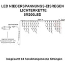 Eleuth - 5m 200 LED Icicle Fairy Lights with Timer, IP44 Waterproof, 8 Modes