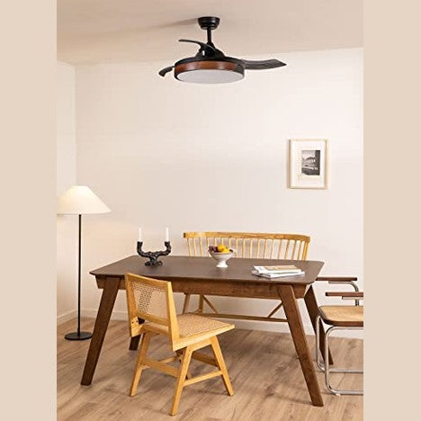 Create - Wind Clear Ceiling Fan with Light, 40W, Ø108 cm, 6 Speeds, Retractable Blades, Timer, 3 Light Temperatures, Summer-Winter Mode