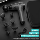 AERLANG - Deep Tissue Massage Gun with 20 Speed Options & 6 Adjustable Heads