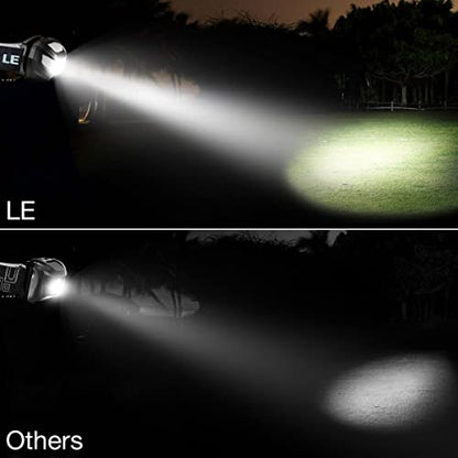 Lepro - Rechargeable LED Headlamp, Red, 5 Modes, Lightweight, Hands-Free for Running, Jogging, Hiking