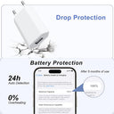 Bihpjd - 2-Pack Fast USB Charger Universal Plug Adapter, 5W 5V 1A, Travel Compatible with iPhone, Samsung, Huawei, and More - White