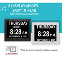 Sinoideas - 8'' Dual User Interface Clock with ABS Design, Black Finish