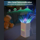 Tukima - Silent 1.6L Electric Air Dehumidifier with 7 Colorful LEDs & Timer