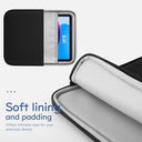 Dadanism - 9-11 Inch Tablet Sleeve Bag, Fits iPad 11th Gen, Galaxy Tab A9+, Durable Black Design