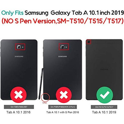 Samsung - Premium Slim PU Leather Folio Case for Galaxy Tab A 10.1 2019 - Brown
