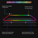 Realky - XXL RGB Gaming Mouse Mat with 14 Lighting Modes, Waterproof, Non-Slip